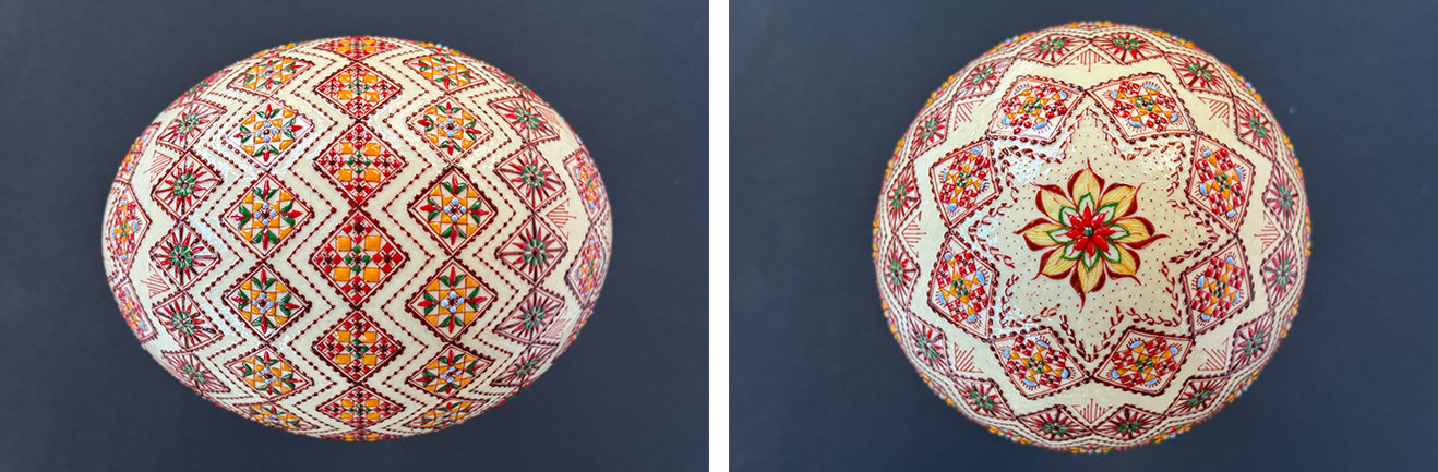 Straußenei in Wachstechnik